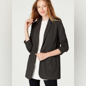 Charcoal Petite Oversized Stretchy Jersey material feel blazer sweater jacket